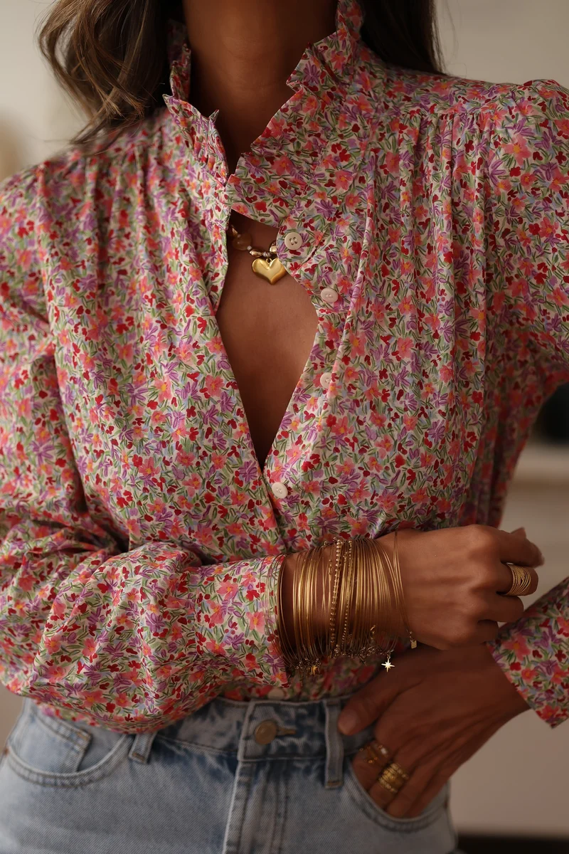 Chemise April à fleurs