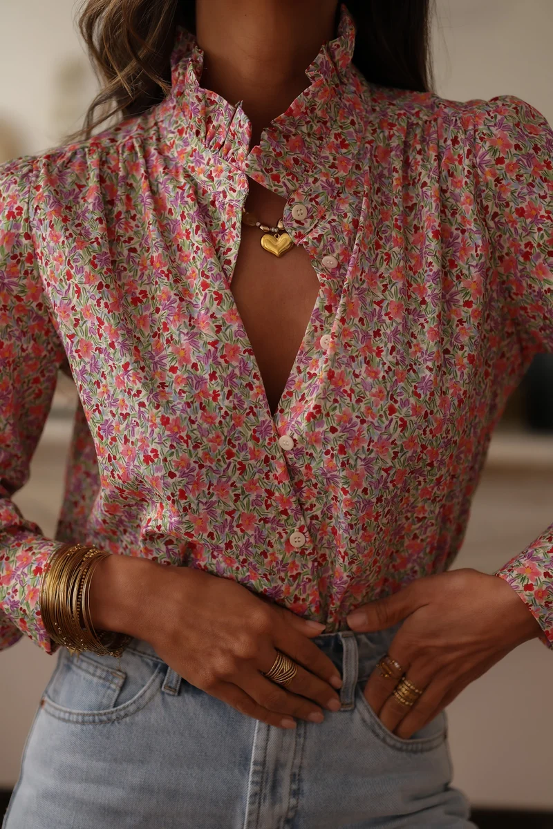 Chemise April à fleurs