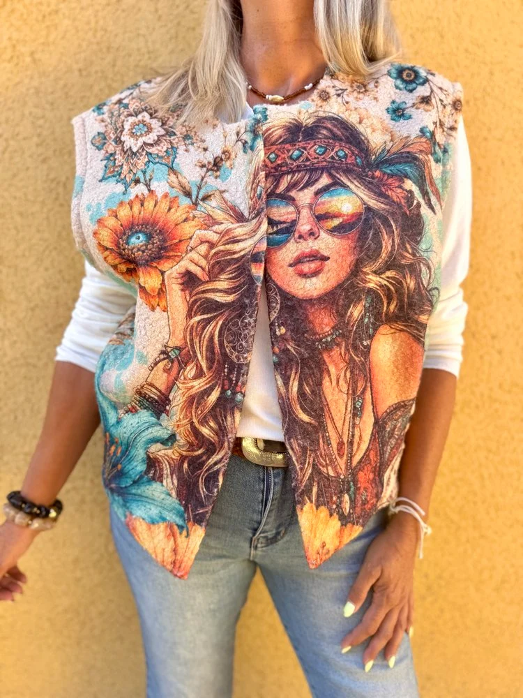 Veste sans manches Miléna Boho