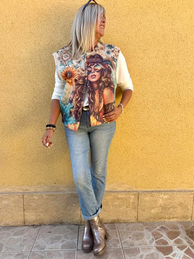 Veste sans manches Miléna Boho