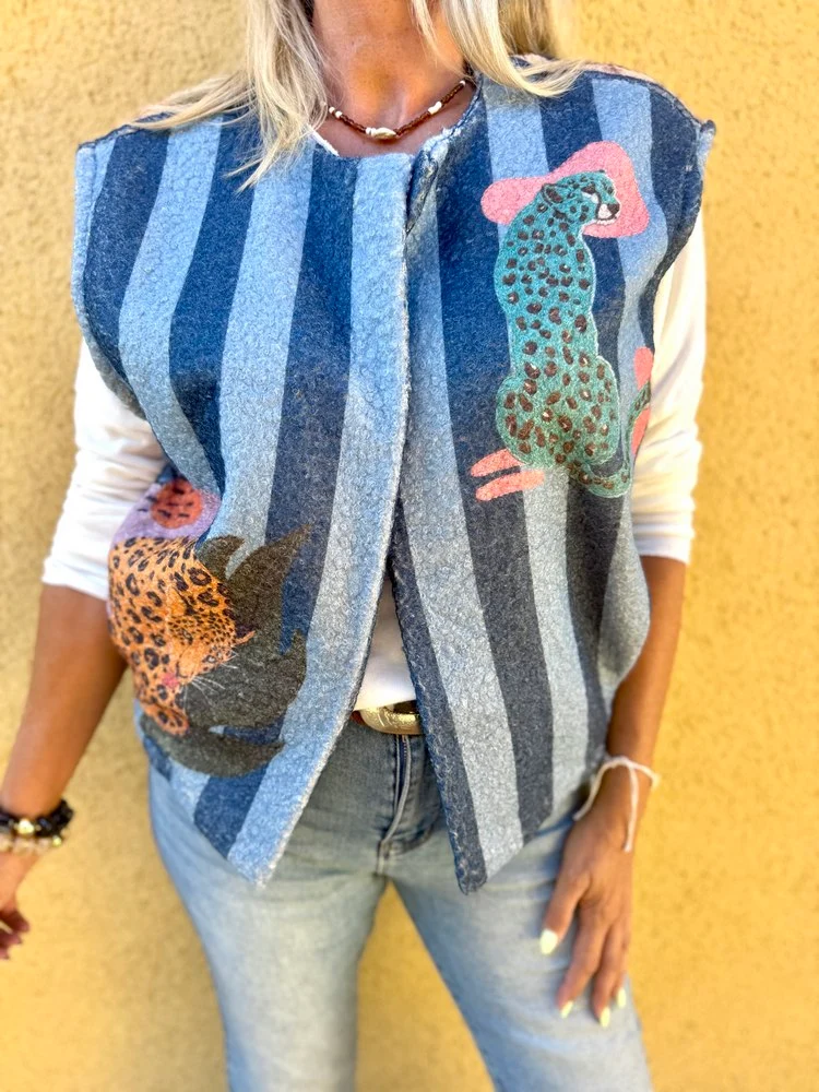 Veste sans manches Miléna Panthère