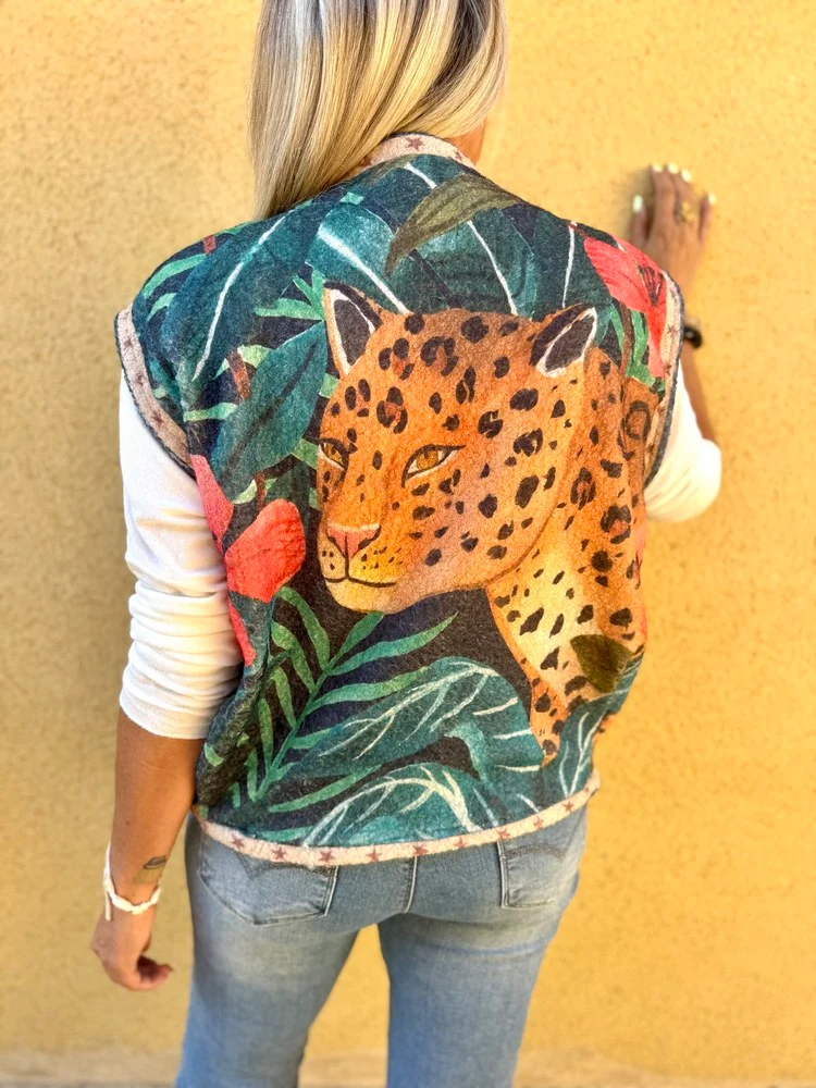 Veste sans manches Miléna Panthère