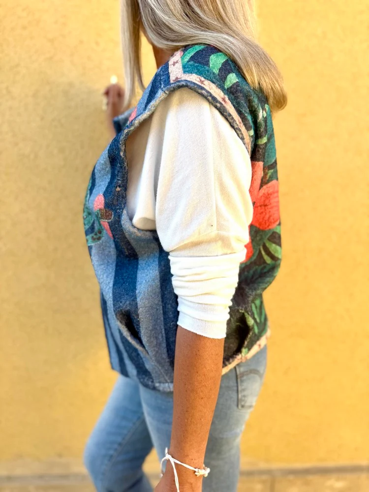 Veste sans manches Miléna Panthère
