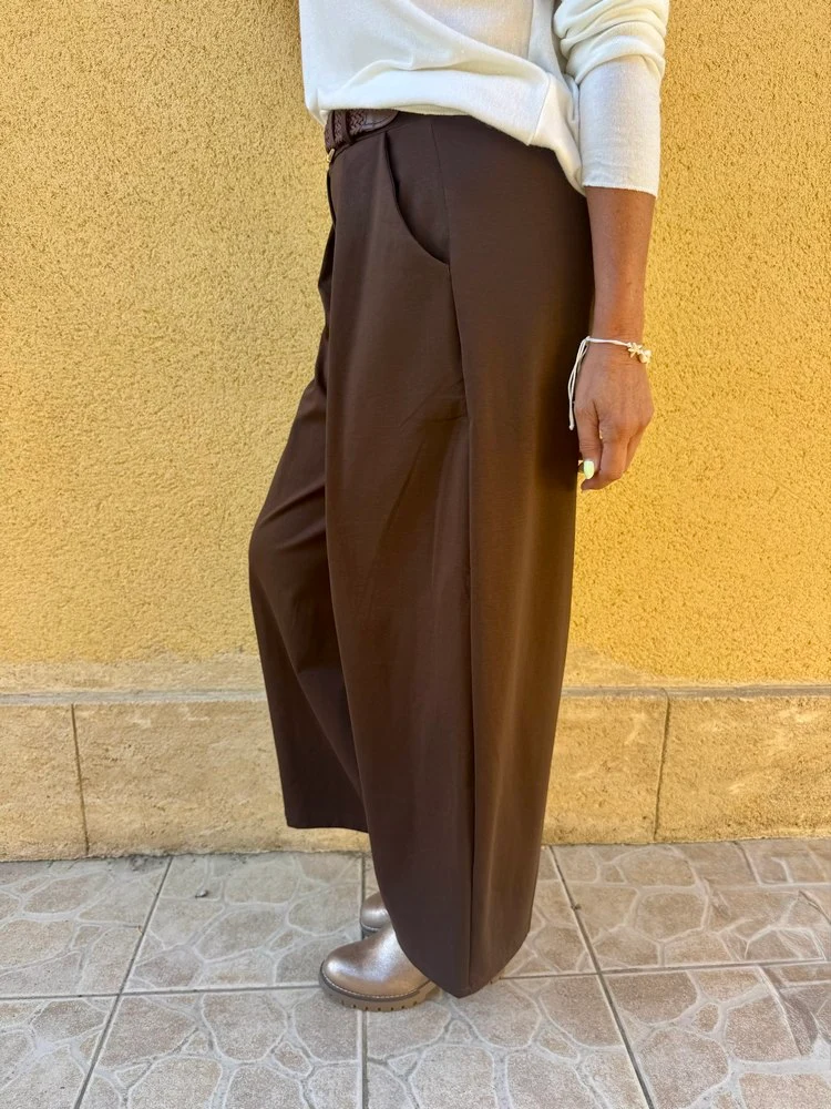 Pantalon barrel Alonzo chocolat