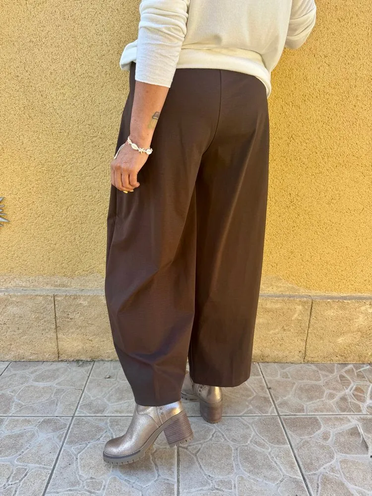 Pantalon barrel Alonzo chocolat