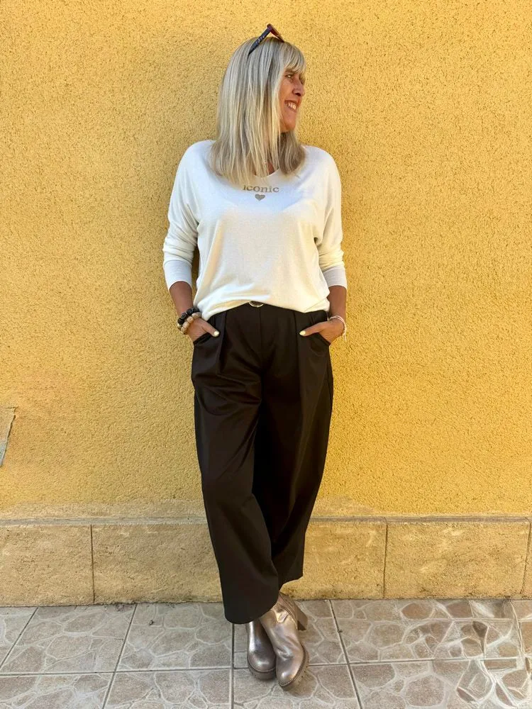 Pantalon barrel Alonzo noir