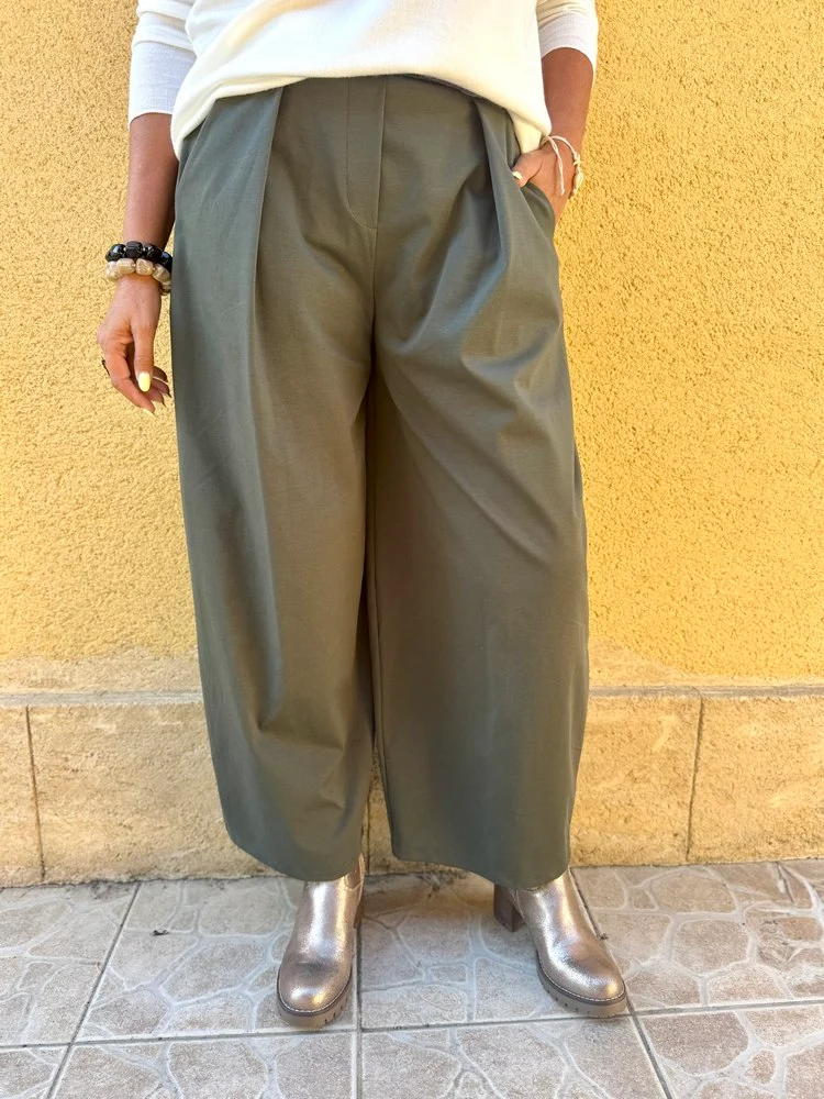 Pantalon barrel Alonzo kaki