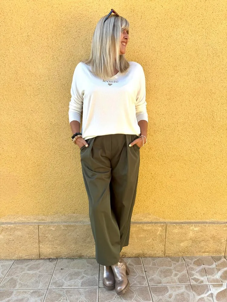 Pantalon barrel Alonzo kaki