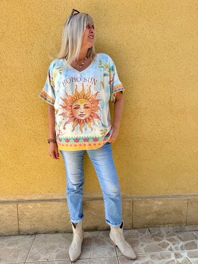 Teeshirt loose Enzo Boho Sun