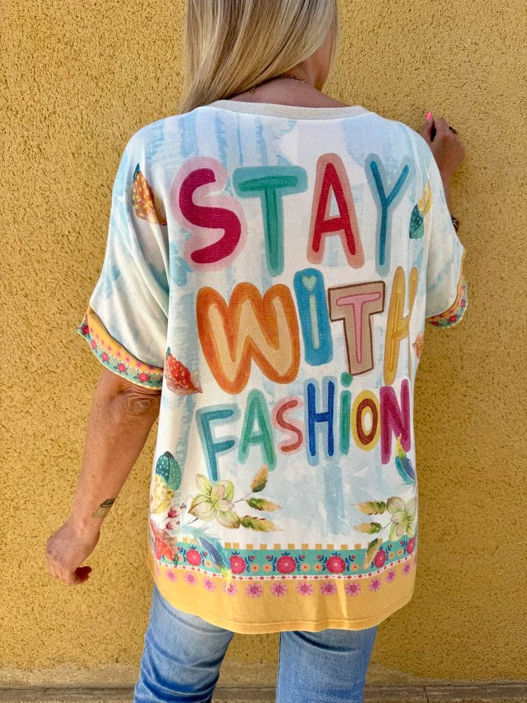 Teeshirt loose Enzo Boho Sun