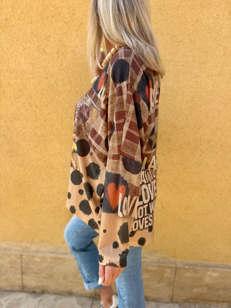 Pull doré méga loose Valentino Eye
