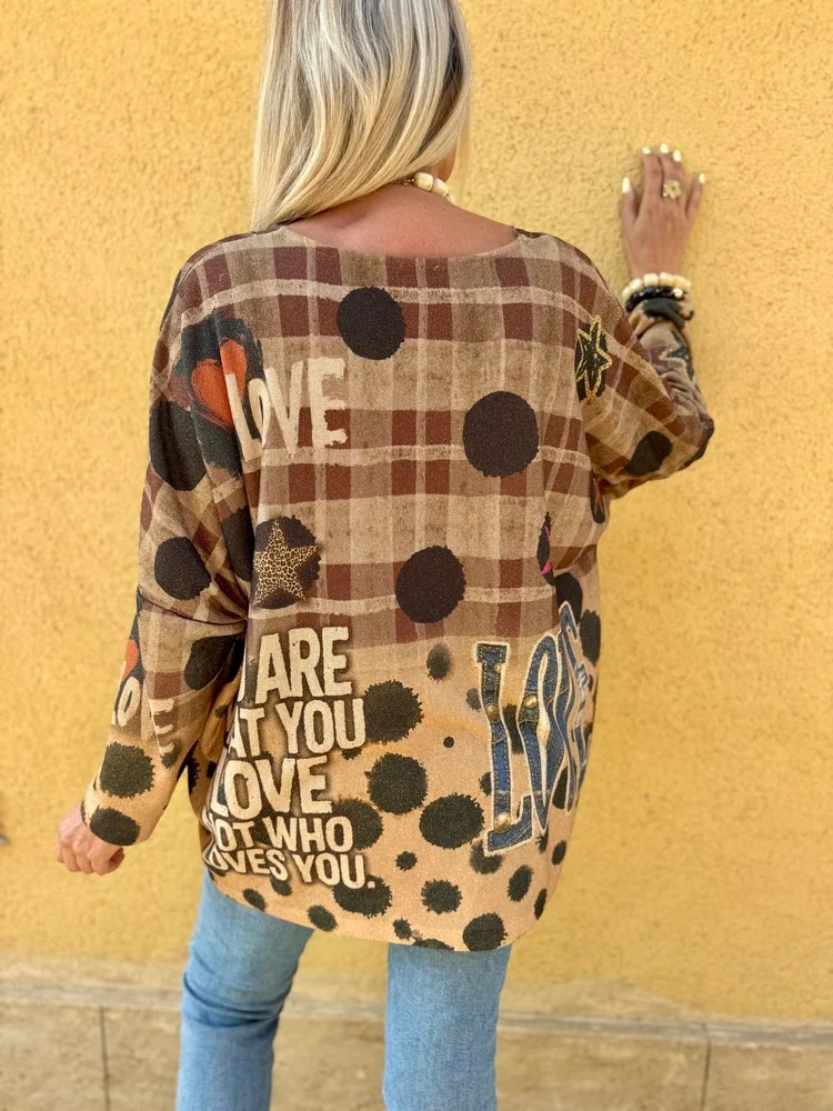 Pull doré méga loose Valentino Eye