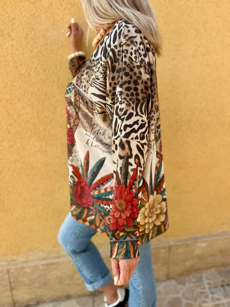 Pull doré méga loose Valentino Panthère