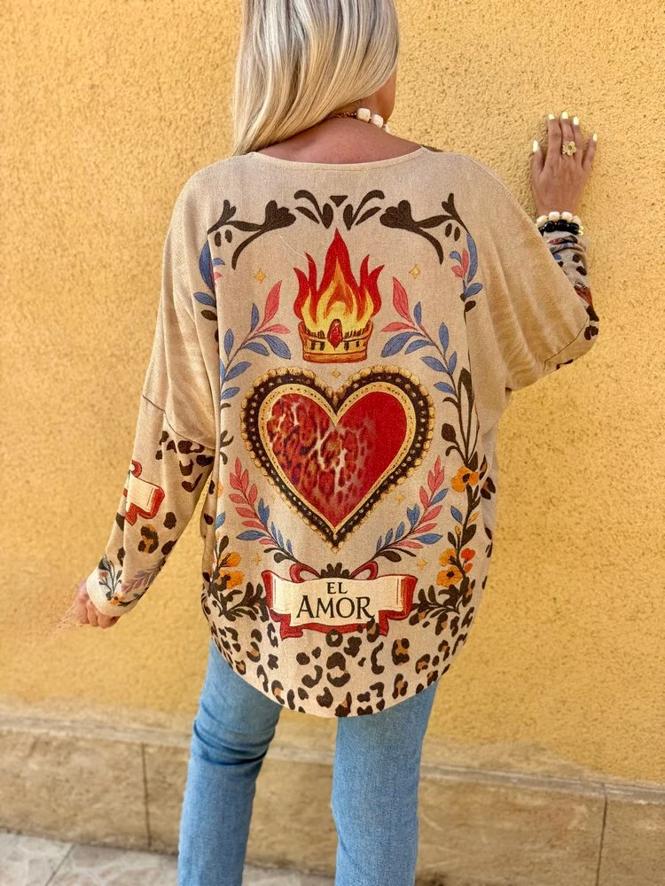 Pull doré méga loose Valentino Frida