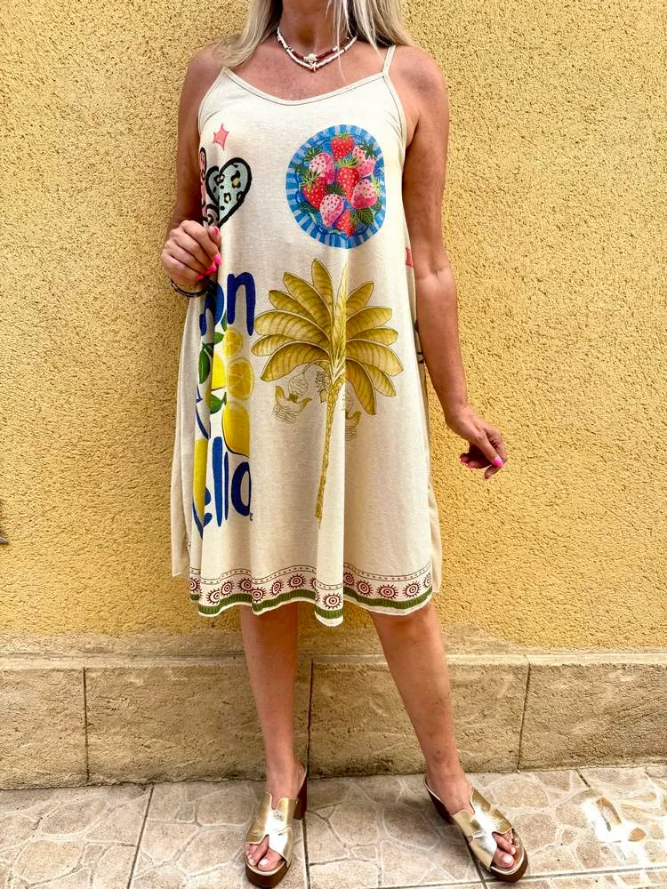 Robe dorée Corina limon