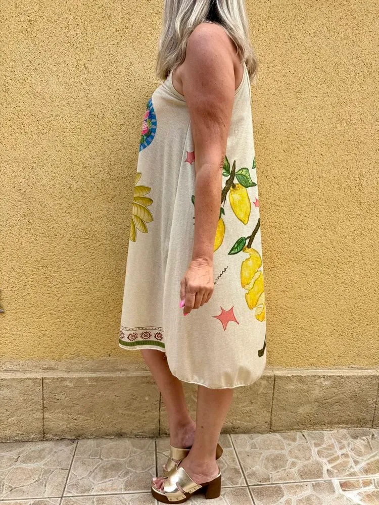 Robe dorée Corina limon