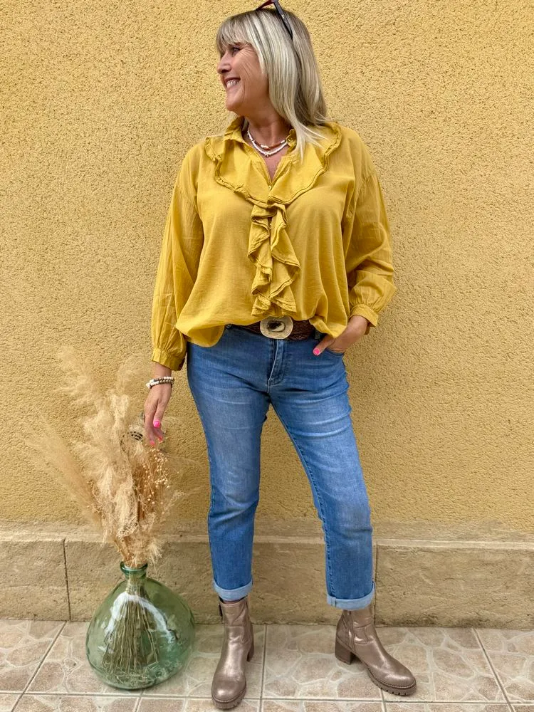 Chemise Alina moutarde