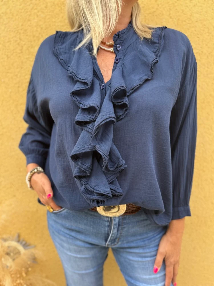 Chemise Alina bleu marine