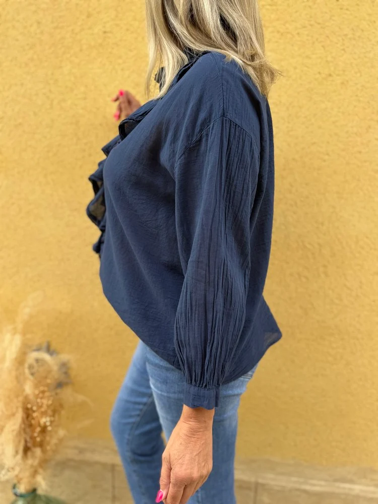 Chemise Alina bleu marine