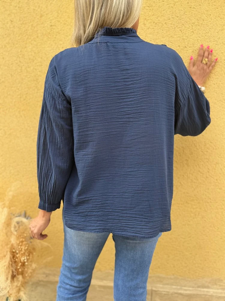 Chemise Alina bleu marine