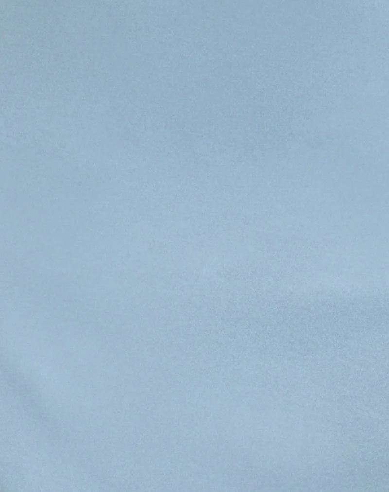 Mini-robe Ufacy à encolure en V froncée, couleur bleu frais
