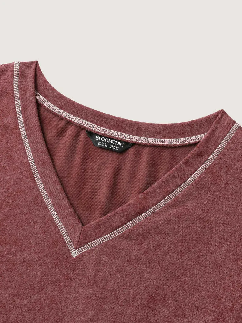 Vintage Stretchy V-Neck T-Shirt