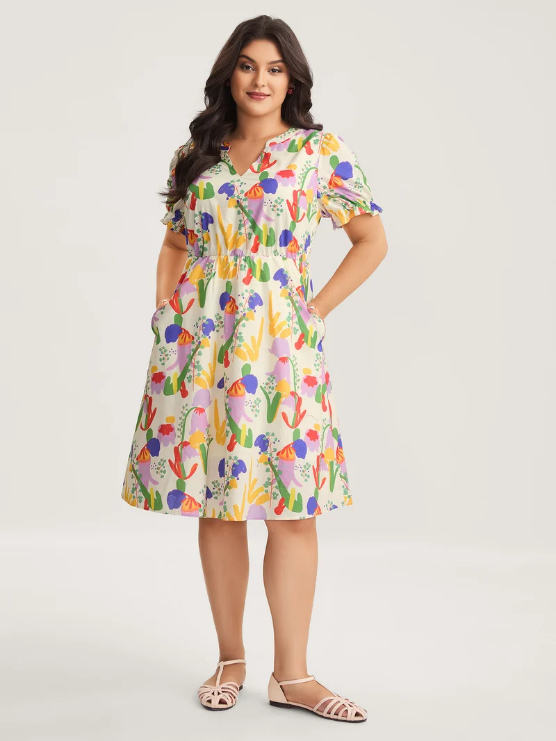 Pure Cotton Floral Dream Midi Dress