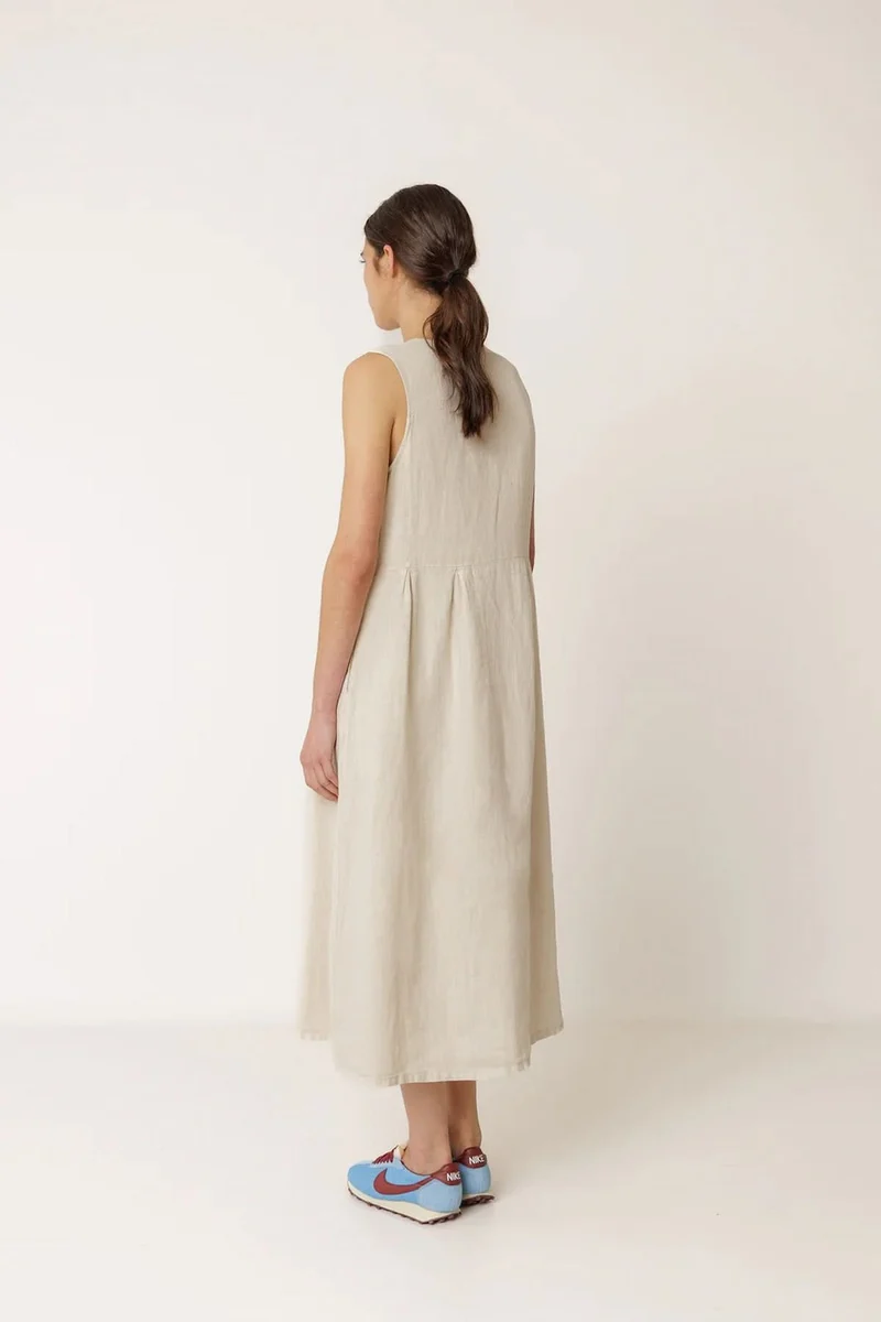 Robe longue réversible sans manches