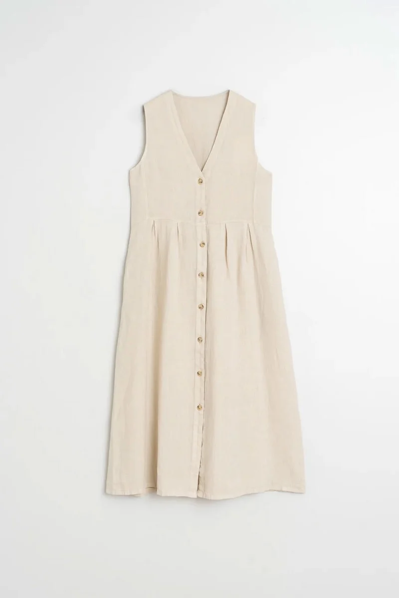 Robe longue réversible sans manches