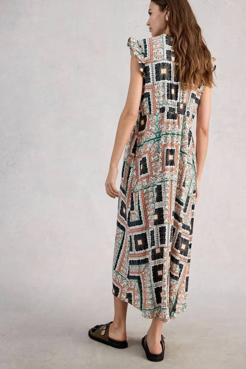 Robe longue sans manches Lorna en lin mélangé