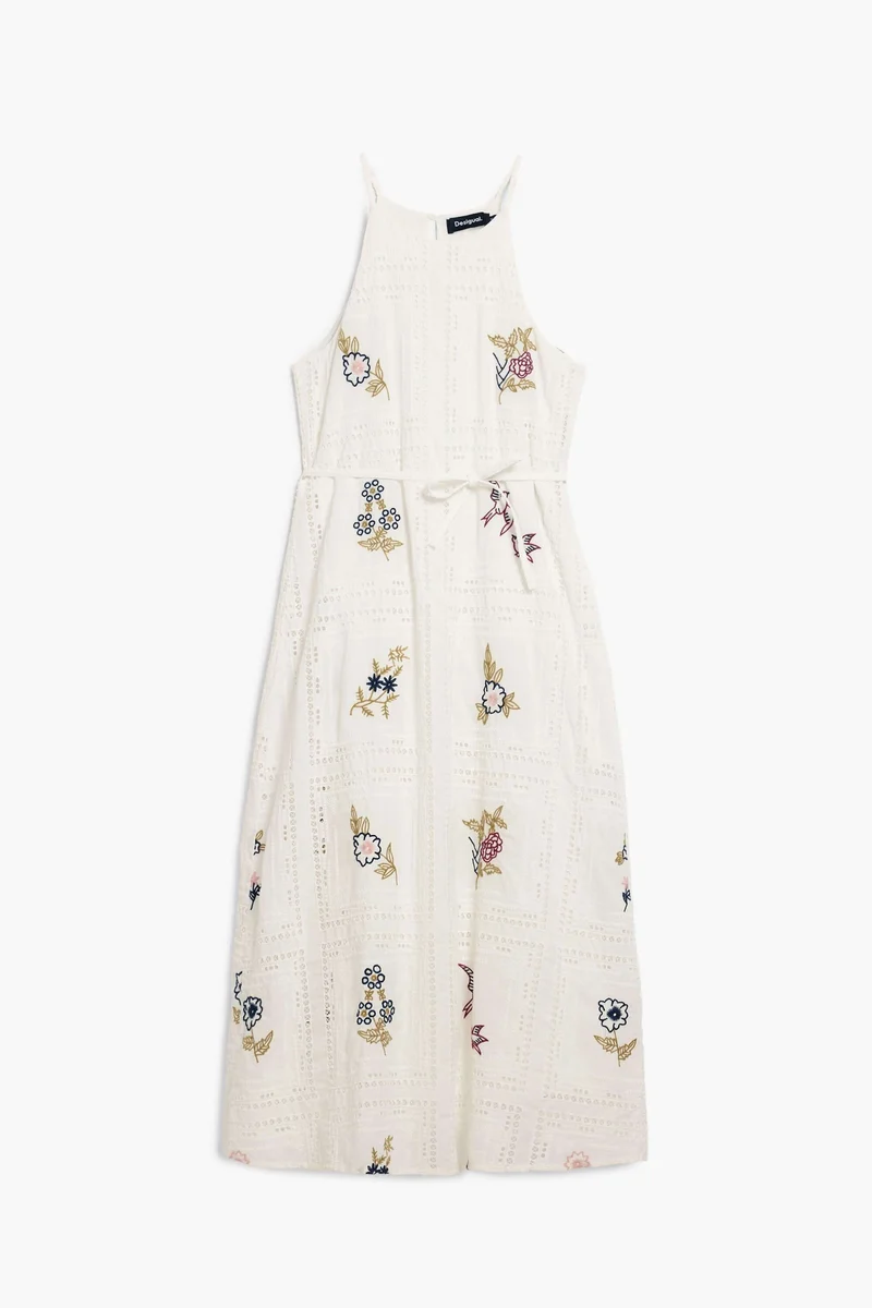 Robe midi à broderies délicates