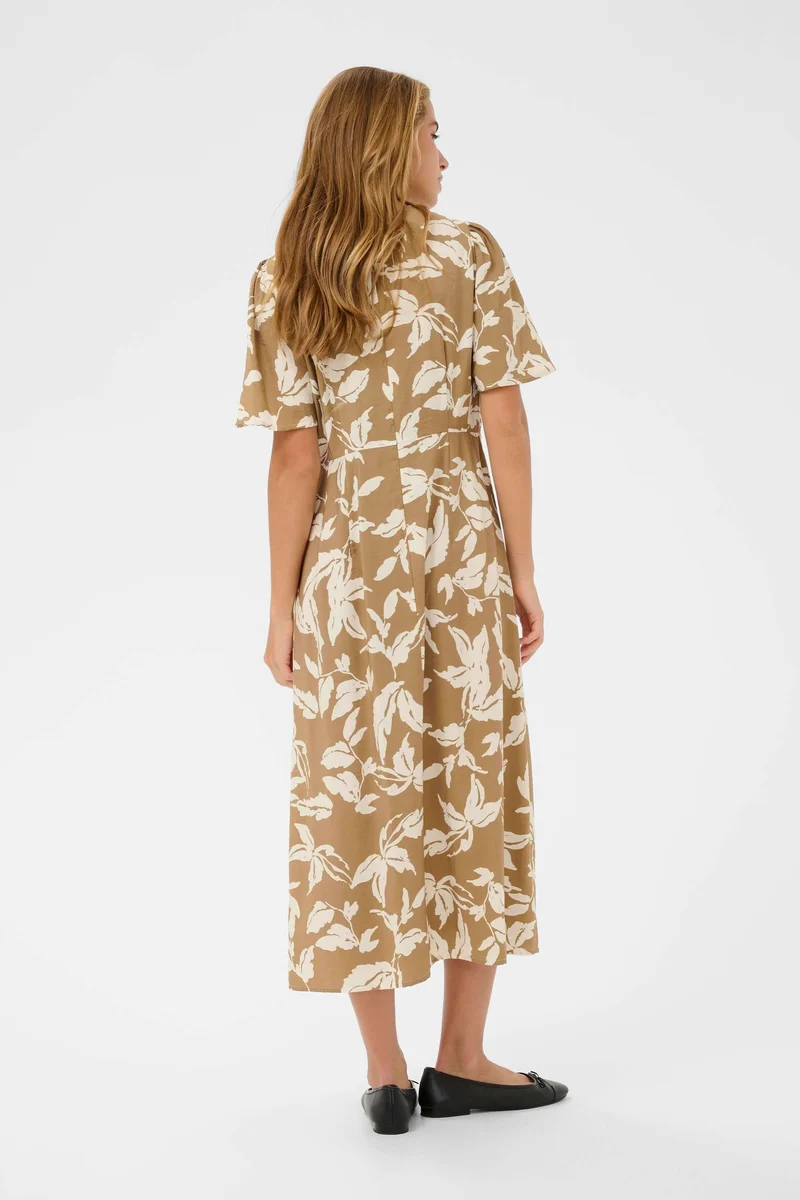 Robe Marlo midi fluide à imprimé végétal