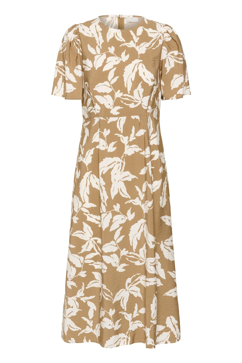 Robe Marlo midi fluide à imprimé végétal