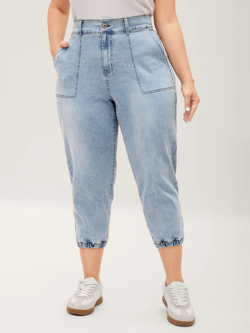 Stretchy Waist Boyfriend Jeans
