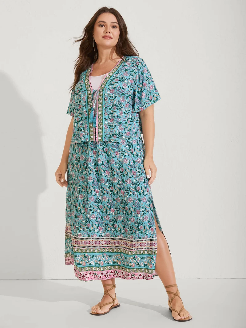 Floral Print Tassels Co-Ord Set