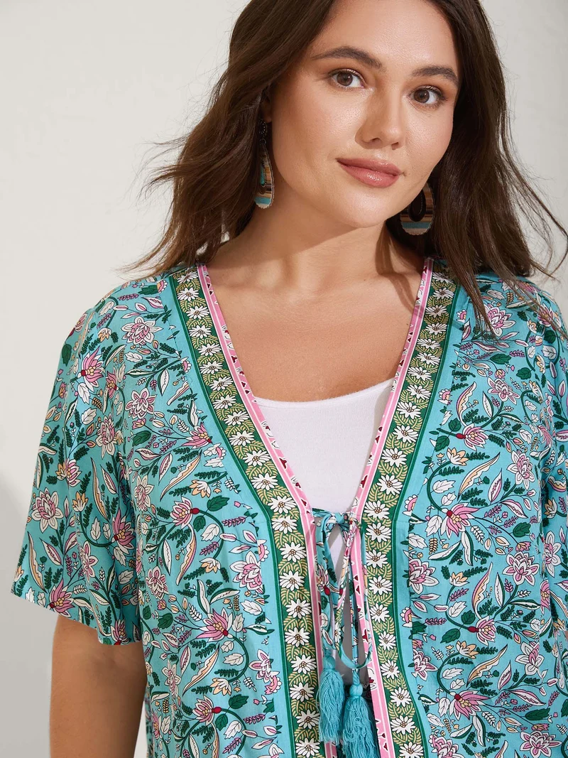 Floral Print Tassels Co-Ord Set