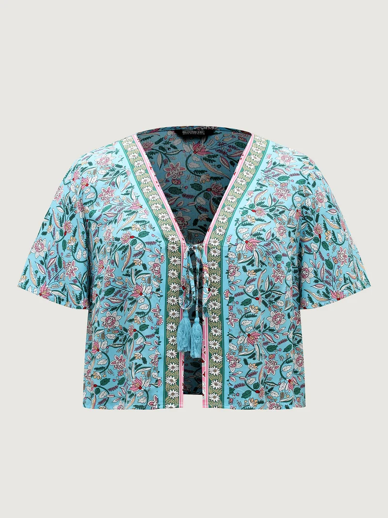 Floral Print Tassels Co-Ord Set