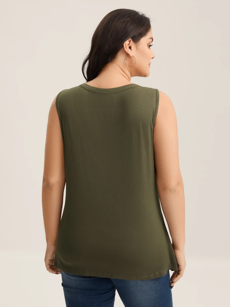 Pit Strip Tie Neck Tank Top