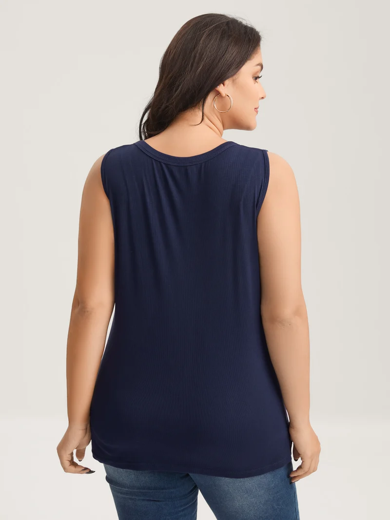 Pit Strip Tie Neck Tank Top