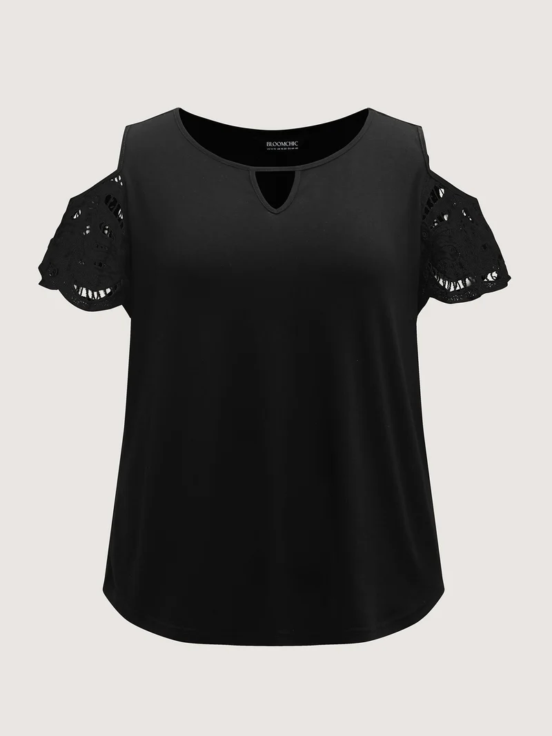 Sleeve Cut-Out Cold-Shoulder T-Shirt