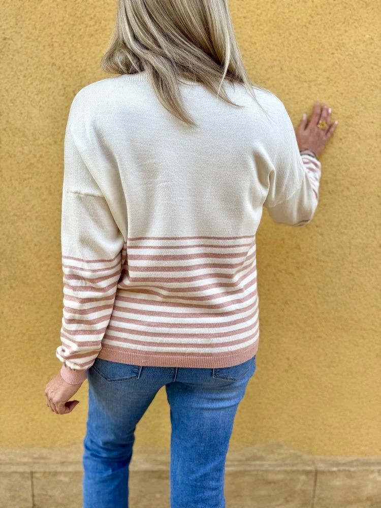 Pull fin Federico rose