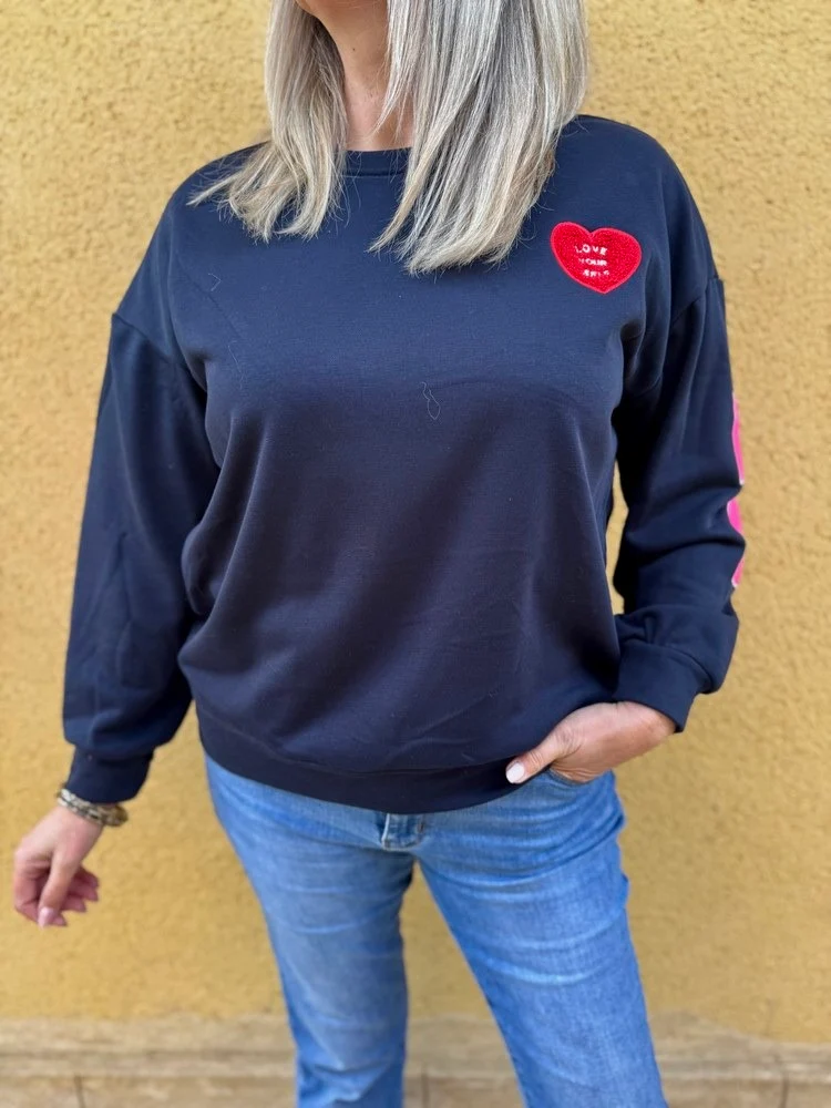 Sweat Love Yourself bleu marine