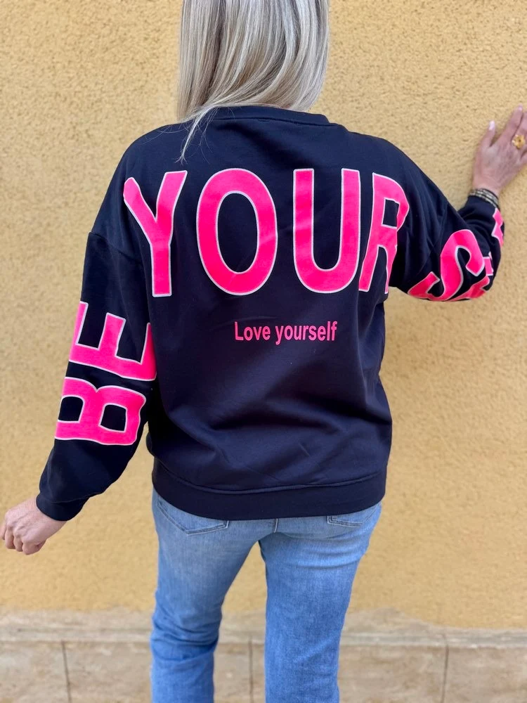 Sweat Love Yourself bleu marine