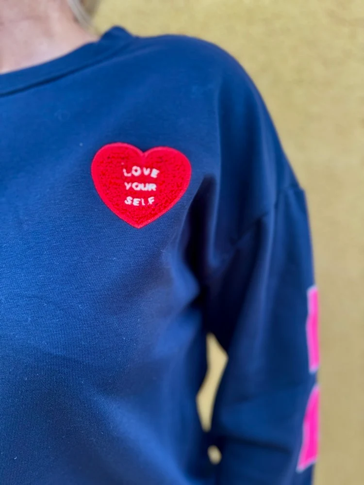 Sweat Love Yourself bleu marine