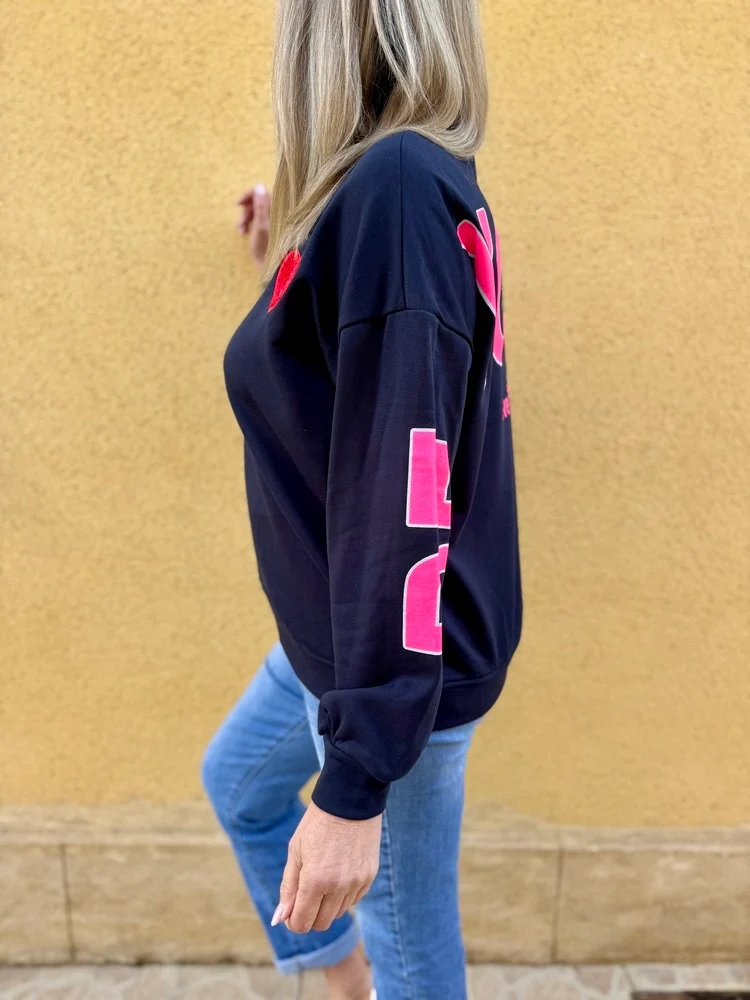 Sweat Love Yourself bleu marine