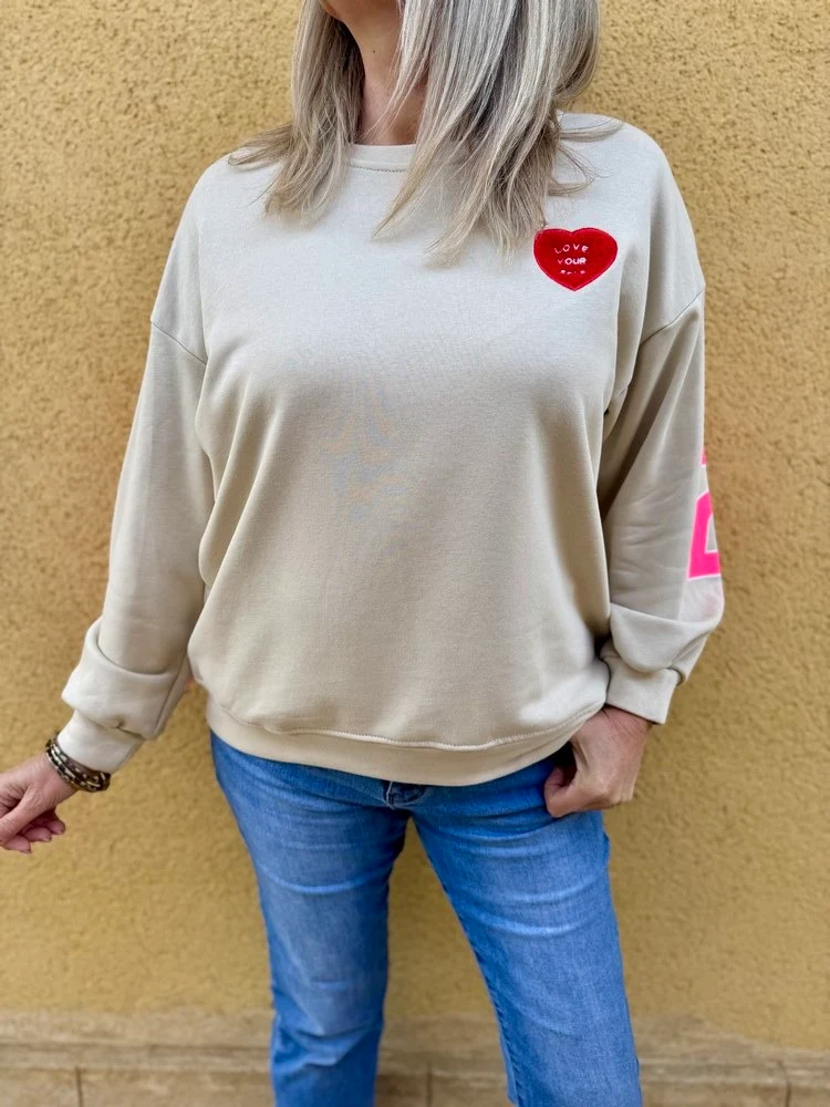 Sweat Love Yourself beige