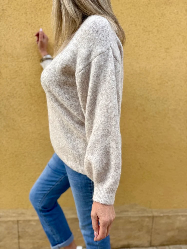 Pull cocooning Livio beige