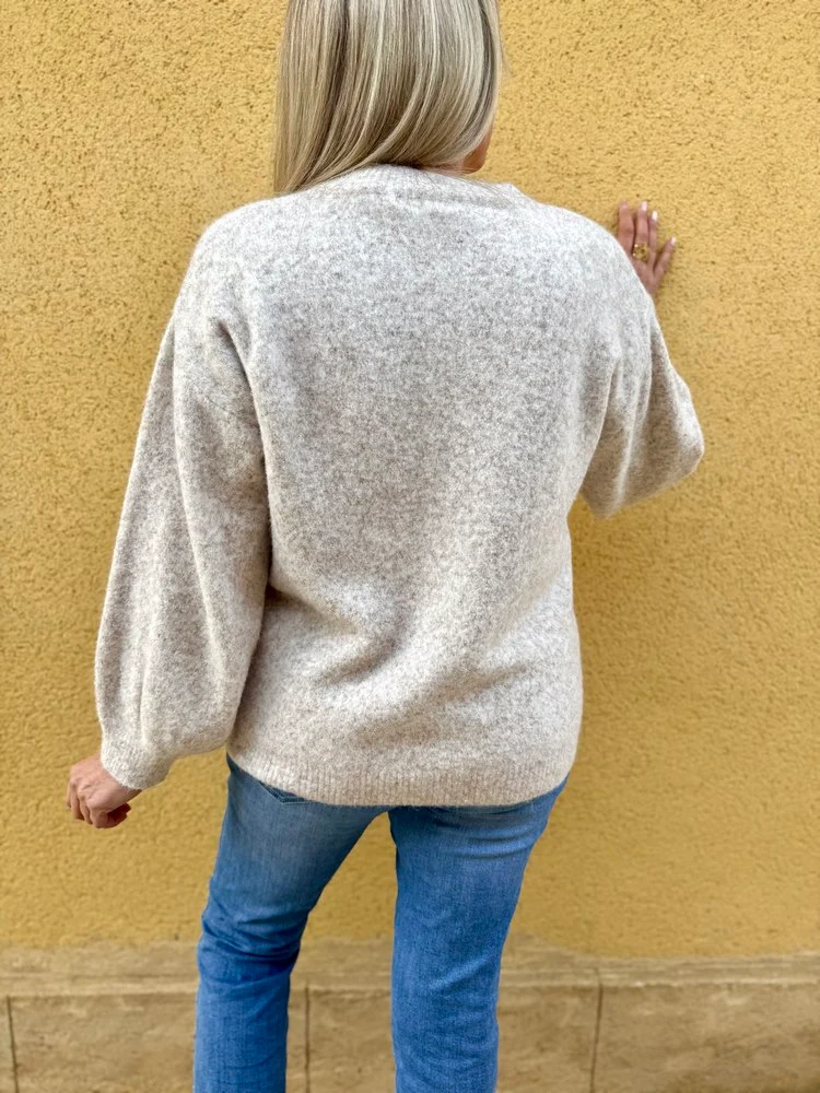 Pull cocooning Livio beige