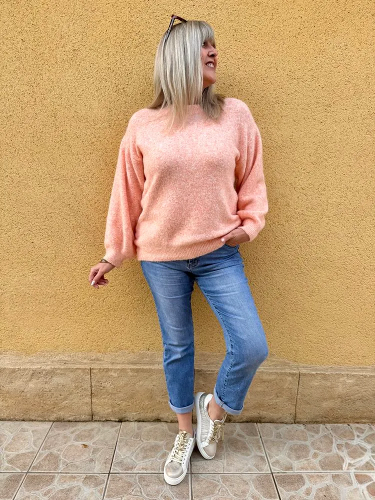 Pull cocooning Livio orange