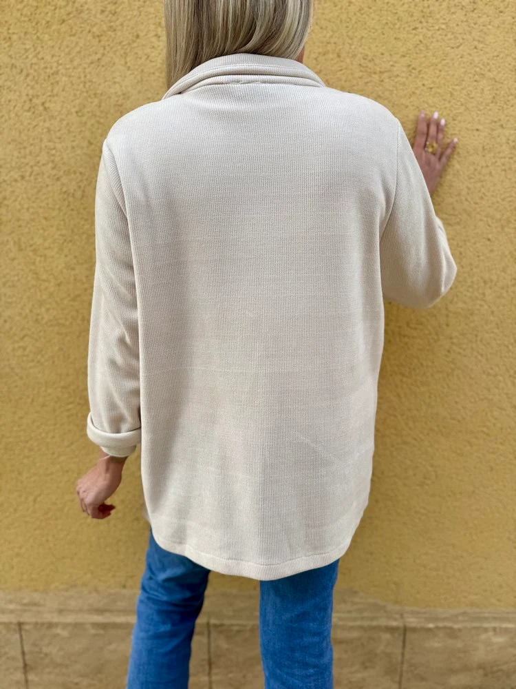 Veste tailleur en velours Sandra + crème